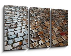 Obraz 3D tdln - 90 x 50 cm F_BS176627639 - Wet Stone Pavement