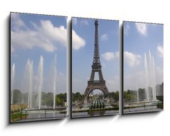 Obraz 3D tdln - 90 x 50 cm F_BS17925542 - The Eiffel tower from Trocadero in Paris - Eiffelova v z Trocadra v Pai