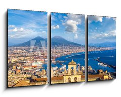 Obraz 3D tdln - 90 x 50 cm F_BS181078879 - Napoli  and mount Vesuvius in  Italy