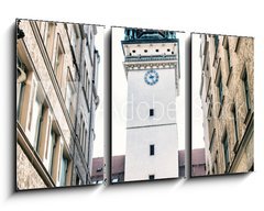 Obraz 3D tdln - 90 x 50 cm F_BS183153553 - Old town hall in Brno, Czech republic, blue filter