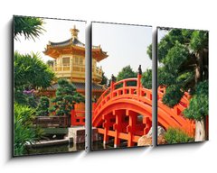 Obraz   Gold pavilion in Chinese garden, 90 x 50 cm