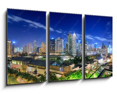 Obraz 3D tdln - 90 x 50 cm F_BS193892656 - Eleveted, night view of Makati, the business district of Metro Manila, Philippines