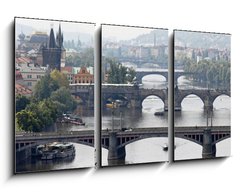 Obraz 3D tdln - 90 x 50 cm F_BS19845883 - Prague bridges over the Vltava