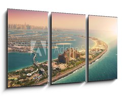 Obraz 3D tdln - 90 x 50 cm F_BS204150445 - Palm Island in Dubai, aerial view - Palmov ostrov v Dubaji, leteck pohled