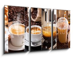 Obraz 3D tdln - 90 x 50 cm F_BS209643318 - coffee collage of various cups