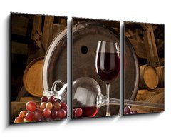 Obraz 3D tdln - 90 x 50 cm F_BS21442815 - the still life with glass of red wine