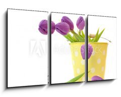 Obraz   Wet Purple Tulips, 90 x 50 cm