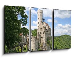 Obraz 3D tdln - 90 x 50 cm F_BS22034617 - Germany: Burg Lichtenstein, a fairy-tale castle