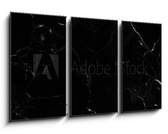 Obraz 3D tdln - 90 x 50 cm F_BS222555558 - Black marble natural pattern for background, abstract natural marble black and white, black marble stone. high resolution marble