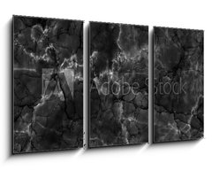 Obraz 3D tdln - 90 x 50 cm F_BS222716050 - Natural black marble, black marble, black marble with white veins, interior design marble, high resolution background, black marble stone