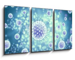 Obraz   3d rendering virus, bacteria, cell, 90 x 50 cm