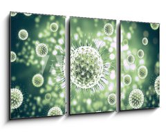 Obraz   3d rendering virus, bacteria, cell, 90 x 50 cm