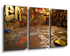 Obraz 3D tdln - 90 x 50 cm F_BS2324481 - graffiti wide angle with paint roller