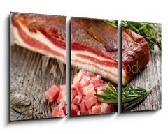 Obraz 3D tdln - 90 x 50 cm F_BS23310419 - slice bacon - pancetta affettata - pltek slaniny