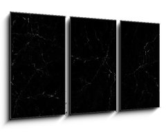 Obraz 3D tdln - 90 x 50 cm F_BS236902910 - Natural black marble texture for skin tile wallpaper luxurious background, for design art work. Stone ceramic art wall interiors backdrop design. Marble with high resolution