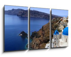 Obraz 3D tdln - 90 x 50 cm F_BS23808414 - Santorini