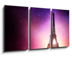 Obraz 3D tdln - 90 x 50 cm F_BS25509490 - Eifel Tower Milky Way - Paris (France)