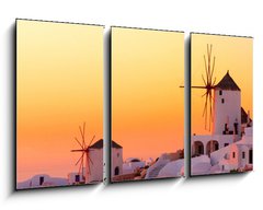 Obraz 3D tdln - 90 x 50 cm F_BS26522193 - Santorini sunset