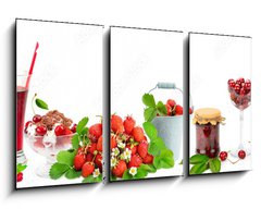 Obraz 3D tdln - 90 x 50 cm F_BS272522688 - Panoramic collage fruit, drinks, ice cream