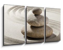 Obraz 3D tdln - 90 x 50 cm F_BS27541255 - jardin zen avec sable et galets