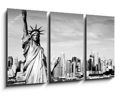 Obraz 3D tdln - 90 x 50 cm F_BS27889874 - afternoon vibrant capture of new york midtown over hudson