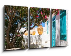 Obraz 3D tdln - 90 x 50 cm F_BS280262579 - Old ceramic vessels in Apollonia village on Sifnos island in Greece.