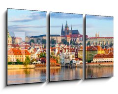 Obraz   Prague panorama with Charles Bridge and Prague Castle at background, Czech Republic, 90 x 50 cm