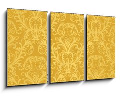 Obraz 3D tdln - 90 x 50 cm F_BS28895501 - Luxury seamless golden floral wallpaper