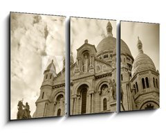 Obraz 3D tdln - 90 x 50 cm F_BS29462499 - Sacre coeur at Montmartre