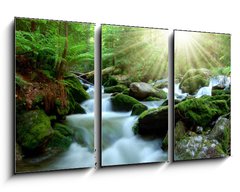 Obraz 3D tdln - 90 x 50 cm F_BS29644333 - Waterfall in the national park Sumava-Czech Republic