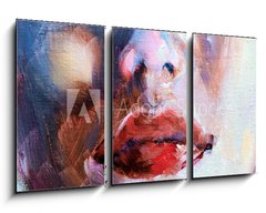 Obraz 3D tdln - 90 x 50 cm F_BS298238089 - Red lips of a woman illustration