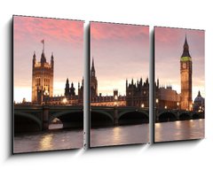 Obraz 3D tdln - 90 x 50 cm F_BS30030771 - Big Ben in the evening, London, UK