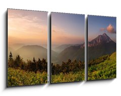 Obraz 3D tdln - 90 x 50 cm F_BS30337754 - Roszutec peak in sunset - Slovakia mountain Fatra - Roszutec vrchol pi zpadu slunce