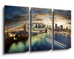 Obraz 3D tdln - 90 x 50 cm F_BS30806367 - Amazing New York cityscape - taken after sunset