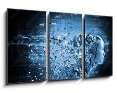 Obraz 3D tdln - 90 x 50 cm F_BS31245116 - abstract character shattered into pieces