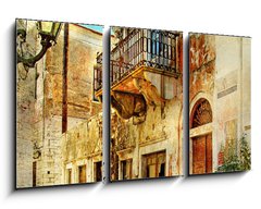 Obraz 3D tdln - 90 x 50 cm F_BS31434138 - pictorial old streets of Greece