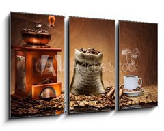 Obraz 3D tdln - 90 x 50 cm F_BS31588388 - coffee accessories on mat