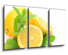 Obraz 3D tdln - 90 x 50 cm F_BS31769768 - lemon and mint - citron a mta