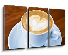 Obraz 3D tdln - 90 x 50 cm F_BS32151521 - Latte Art - Herz