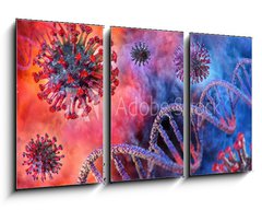 Obraz 3D tdln - 90 x 50 cm F_BS322420544 - Coronavirus disease COVID