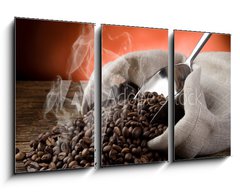 Obraz 3D tdln - 90 x 50 cm F_BS32281314 - hot roasted coffee beans