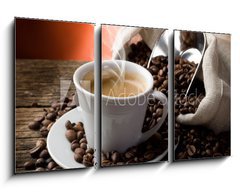 Obraz   hot coffee  caffe fumante, 90 x 50 cm