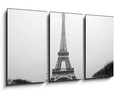 Obraz 3D tdln - 90 x 50 cm F_BS32918405 - Eiffel tower under snow - Eiffelova v pod snhem