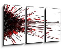 Obraz 3D tdln - 90 x 50 cm F_BS33480346 - 3d abstract explosion red