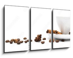 Obraz 3D tdln - 90 x 50 cm F_BS33709348 - cup of coffee and  cinnamon bark