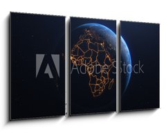 Obraz 3D tdln - 90 x 50 cm F_BS339366669 - Africa countries outline map from space, globe planet earth from space, elements of this image courtesy of NASA