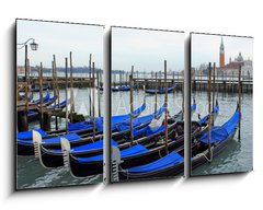 Obraz 3D tdln - 90 x 50 cm F_BS34081600 - Italy, Venice gondola parking at sunset