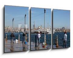 Obraz 3D tdln - 90 x 50 cm F_BS34157096 - Fishermen in Istanbul, Turkey