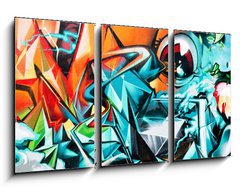 Obraz 3D tdln - 90 x 50 cm F_BS34774728 - Abstract Graffiti detail on the textured wall