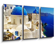 Obraz   beautiful Santorini view of caldera with churches, 90 x 50 cm